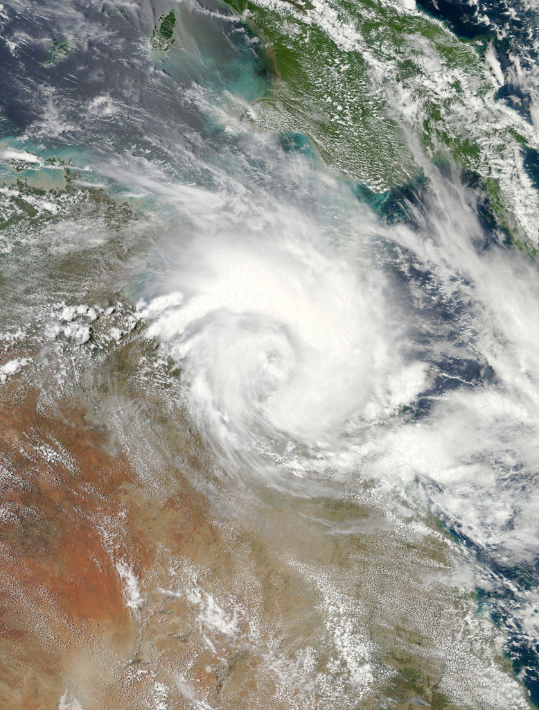 Cyclone Oswald along the Tropical North QLD Coast via BOM